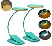 2 lámparas de lectura con clip, lámpara de escritorio led, luz de lectura recargable, temperatura de color de 1600-6000k,brillo de atenuación continua