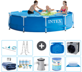 Paquete de piscina - intex - alrededor - 305x305x76 cm + accesorios a1530
