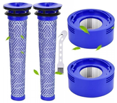 Filtros 2 piezas para dyson v7 v8, filtros, kit de filtros para cabezal de aspiradora con cepillo de limpieza