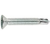 Tornillo para carpintería de pvc-50 cincado. rosca métrica, punta broca m4 x 13 (caja de 1.000 uds.)