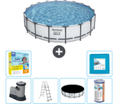 Paquete de piscina - bestway - alrededor - 549x549x122 cm + accesorios cb34