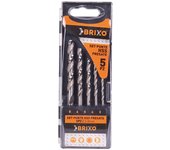 Juego de 5 brocas de acero fresado hss para taladro atornillador brixo
