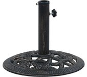 Base de sombrilla de hierro fundido negro y bronce 9 kg 40 cm v1344 40 x 40 x 32 cm / negro