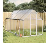 Maison exclusive - invernadero con marco base aluminio plateado 334x169x195 cm