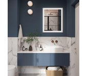 Shine line led espejo sin marco 65x80 cm, interruptor y almohadilla antivaho