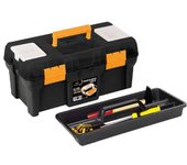 Caja de herramientas en polipropileno 18 l 450 x p 238 x h 210 mm, 2 organizadores en la tapa + bandeja interior