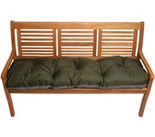 Cojín de asiento para banco de jardín 120x50cm, cojín de banco, cojín para muebles de jardín, cojín de suelo, exterior/interior, verde