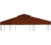 Maison exclusive - toldo de cenador 2 niveles terracota 310 g/m² 3x3 m