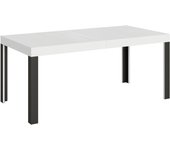 Mesa extensible 90x180/284 cm linea fresno blanco estructura antracita