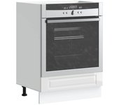 Mueble para horno porto de madera contrachapada blanca brillante