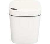 Cubo de basura inteligente con sensor de movimiento automático sin contacto con tapa para dormitorio y baño, color bl