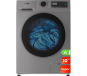 Evvo lavadora 10 kg carga frontal nature 10, 1350 rpm, clase energética a, motor inverter, tambor diamante eprotect, 15 programas, inox