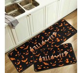 Juego de 2 tapetes y felpudos de cocina de halloween, tapetes de cocina de halloween aterradores, felpudo-50*80+50*150cm
