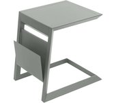 Hespéride - mesa auxiliar de jardín cuadrada allure de aluminio, verde laurel 55 x 45 x 55cm