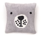 Cojín con relleno infantil diseño animals, tejido tufted de algodón. m/oso 40x40cm