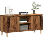 Mueble de tv | mueble de salón | armario tv madera ingeniería madera envejecida 102x35x50 cm cfw82756