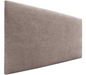 Dhome cabecero de tela aqualine liso cabeceros cabezal tapizado cama lujo (tela tierra, 110cm (camas 80/90/105))