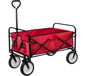 Carro de transporte plegable e impermeable, carro de jardín con ruedas delanteras de 360°, remolque de mano, carretilla de mano máx. capacidad 80 kg