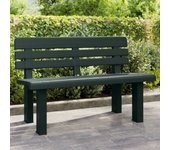 Banco de jardín verde polipropileno 110x52x71 cm
