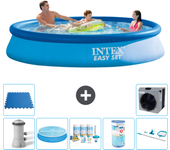 Paquete de piscina - intex - alrededor - 366x366x76 cm + accesorios a1068