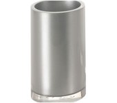 Gedy porta bicchiere vega grigio-argento resina 12x7x7 cm