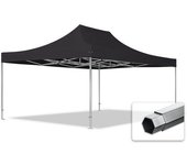 4x6 m carpa plegable, professional aluminio 50mm, ignífugo, negro