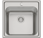 Fregadero de un seno en inox ucrania 20 cm(alto)50 cm(ancho)50 cm(largo)