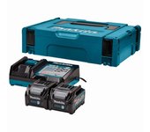 Makita 40v li-ion max starter set - 2 baterías 2.0 ah - mbox - 191v15-1