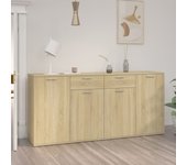 Aparador | aparador de comedor | armario de cocina de madera de ingeniería roble sonoma 160x36x75 cm cfw52256