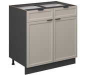 Vicco mueble bajo de cocina fame-line, grisbeige, 80 cm sin encimera