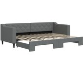 Sofá cama nido tela gris oscuro 80x200 cm