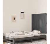Cabecero de cama，panel de cabecera，decoración de pared de pared madera maciza pino gris 95,5x3x90 cm cfw27106