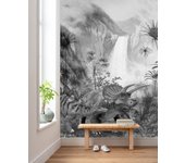 Papel pintado no tejido panorámico de komar - jurassic waterfall - talla: 200 x 280 cm