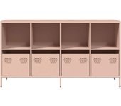 Aparador | aparador de comedor | armario de cocina de acero laminado en frío rosa 135x39x73,5 cm cfw88847