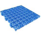 Pack 100 losetas reforzadas pvc azul (11 m² aprox) - para suelos de garajes, lavaderos de coches, talleres. resiste paso de vehículos y maquinaria