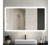 Aica espejo de baño led 160 x 80cm, bluetooth, antivaho, luminosidad regulable