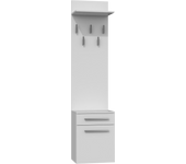 Vioni - guardarropa de entrada - perchero de pared con balda - 5 ganchos - cajón + contenedor