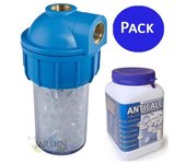 Filtro antical 1/2 para calentadores y calderas + recambio 500 gr. | previene la acumulación de cal en sistemas de agua