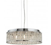 Searchlight elise 7 ljus takhnge krom med glaskristaller, g9