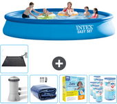 Paquete de piscina - intex - alrededor - 457x457x84 cm + accesorios cb25