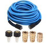Manguera de extensión para lavadora a presión, repuesto resistente a torceduras y desgaste, compatible con accesorios m22, 15 m
