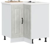 Mueble esquinero de cocina kalmar gris hormigón madera contrachapada