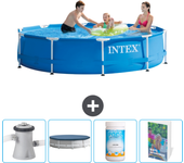 Paquete de piscina - intex - alrededor - 305x305x76 cm + accesorios cb116