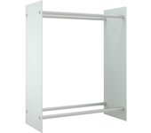 Leñero | soporte para leña de vidrio templado blanco 80x35x100 cm cfw325769
