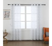 Cortina luminosa estampada con farol 140*260cm azul claro-individual