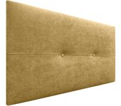 Dhome cabecero de tela aqualine pro cabeceros cabezal tapizado cama lujo (mostaza, 105cm)