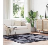 Alfombra peluda navarra gris oscuro 200x200 cm