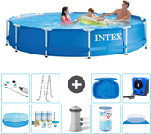Paquete de piscina - intex - alrededor - 366x366x76 cm + accesorios a1625