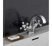 Maison exclusive - grifo mezclador de lavabo 2 mandos elk cromado