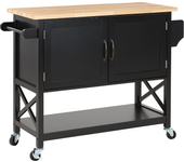 Beliani carrito de cocina mele negro